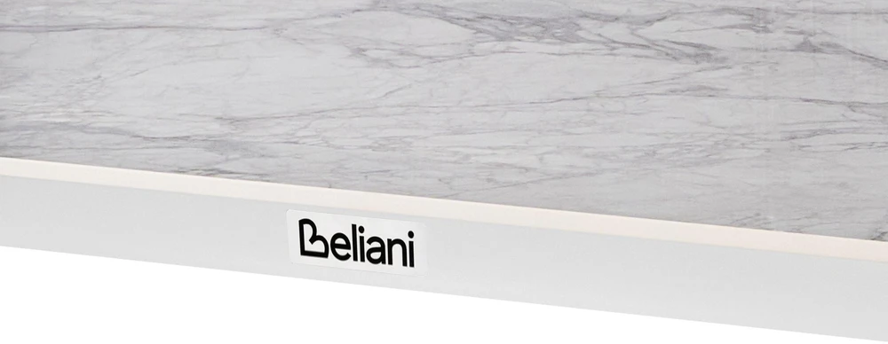 Beliani Sodo stalas FELETTO 180 cm 90 cm akmuo baltas marmuras