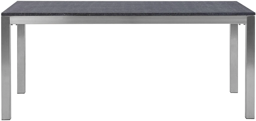 Beliani Sodo stalas GROSSETO 180 cm 90 cm degintas granitas grafito spalvos