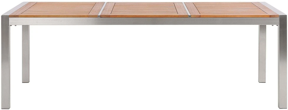 Beliani Sodo stalas GROSSETO 220 cm 100 cm Eukalipto mediena Ruda