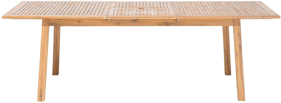 Beliani Sodo stalas išskleidžiamas CESANA 180/240 cm 100 cm Akacijos mediena Šviesiai rudas