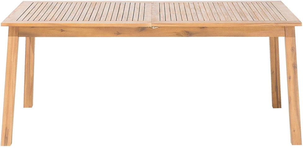 Beliani Sodo stalas išskleidžiamas CESANA 180/240 cm 100 cm Akacijos mediena Šviesiai rudas