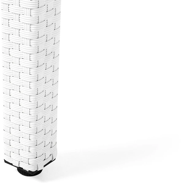 Beliani Sodo stalas ITALY 220 cm 100 cm stiklas baltas