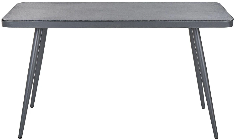 Beliani Sodo stalas LIPARI 140x80 cm, stiklinis, pilkas