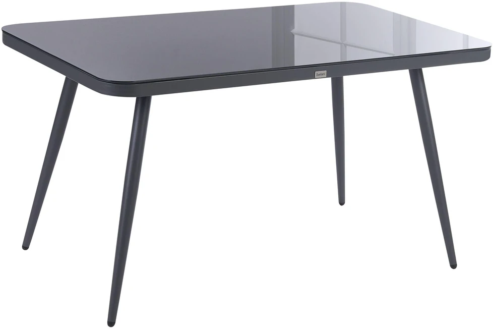 Beliani Sodo stalas LIPARI 140x80 cm, stiklinis, pilkas