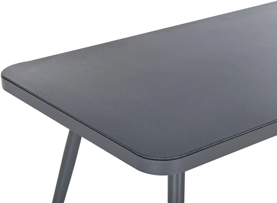 Beliani Sodo stalas LIPARI 140x80 cm, stiklinis, pilkas
