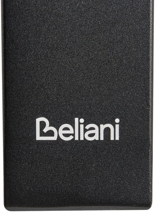 Beliani Sodo stalas MALETTO, 120 cm, stiklas, juodas