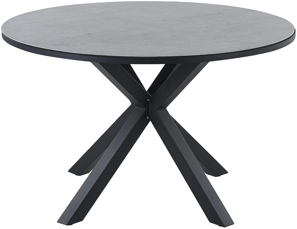 Beliani Sodo stalas MALETTO 120 cm stiklinis pilkas