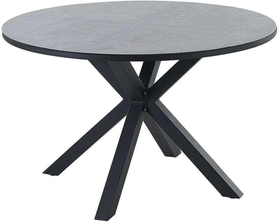 Beliani Sodo stalas MALETTO 120 cm stiklinis pilkas