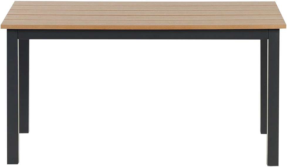 Beliani Sodo stalas MESSINA 100 cm 52 cm, juodas