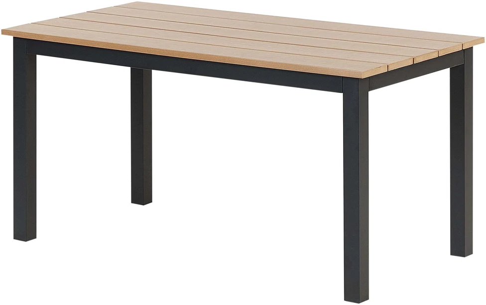 Beliani Sodo stalas MESSINA 100 cm 52 cm, juodas