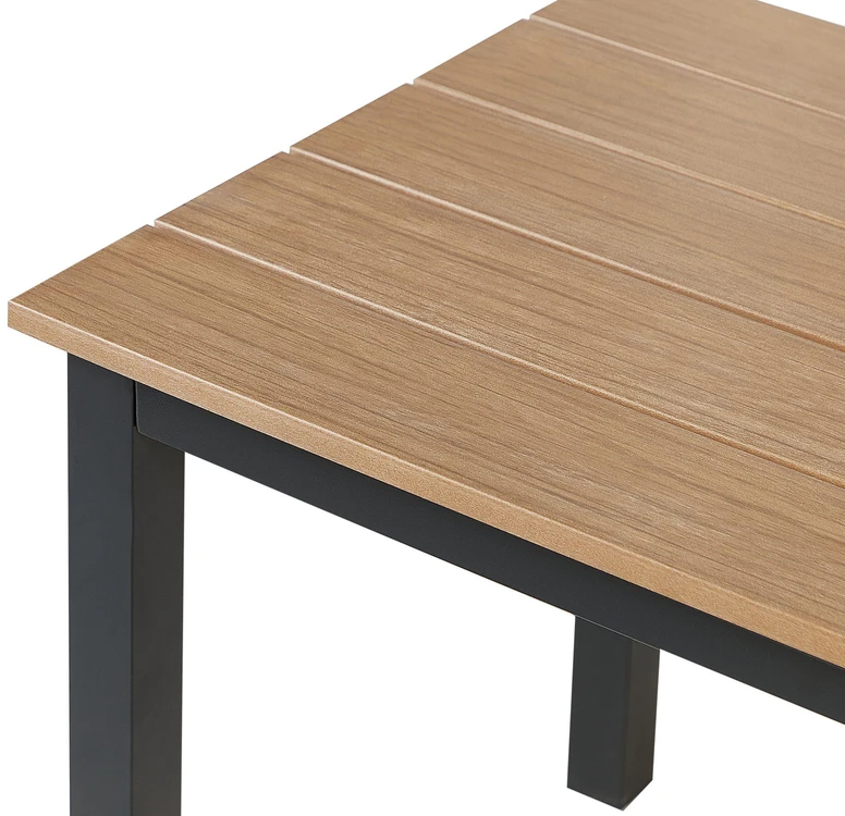 Beliani Sodo stalas MESSINA 100 cm 52 cm, juodas