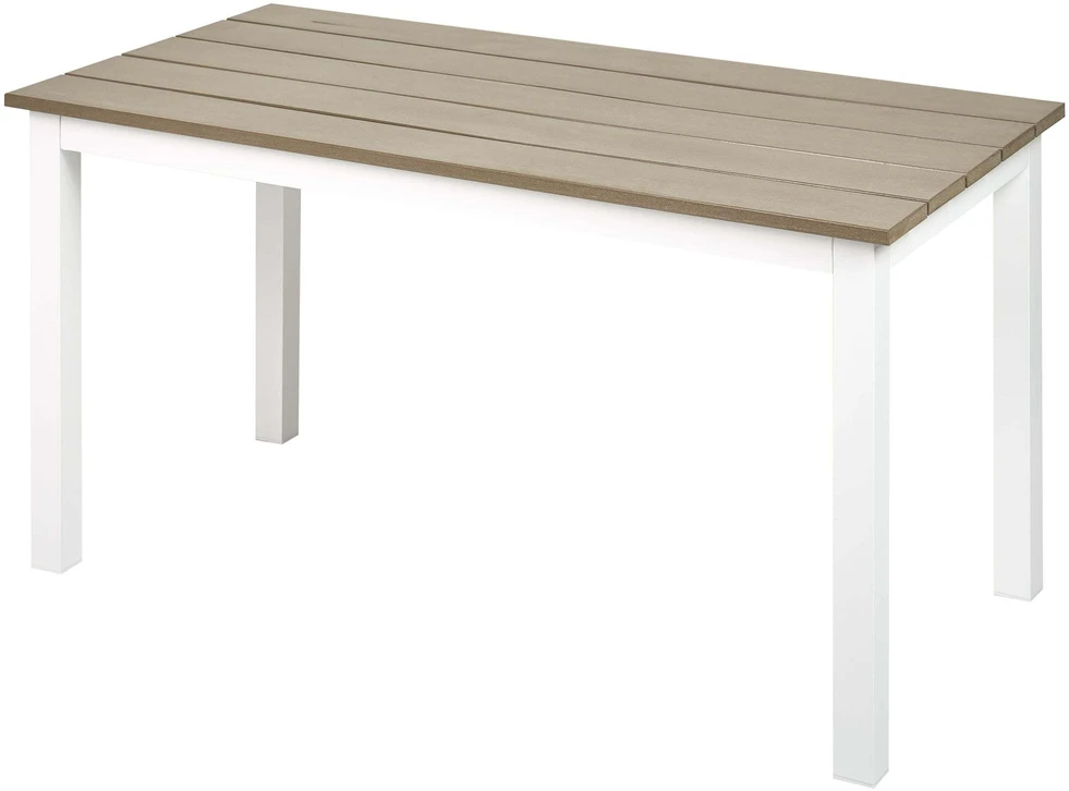 Beliani Sodo stalas MESSINA 100 cm 52 cm baltas