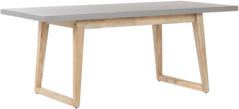 Beliani Sodo stalas ORIA 180 cm 90 cm betono spalvos pilkas