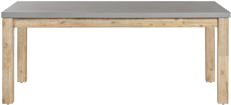 Beliani Sodo stalas OSTUNI 180 cm 90 cm betono pilkas