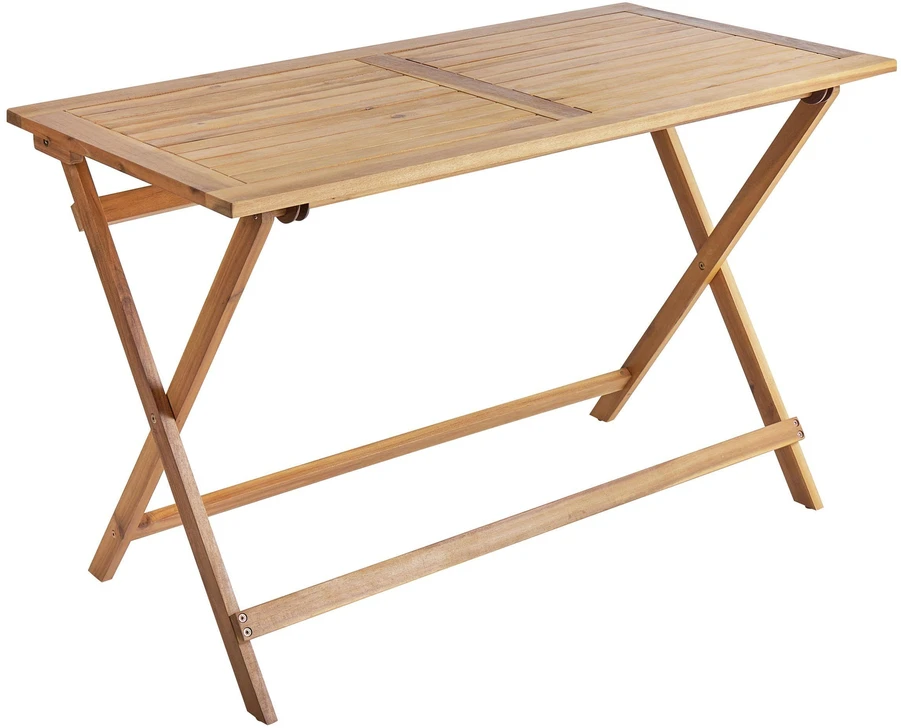 Beliani Sodo stalas PROSSEDI 120 x 60 cm, akacijos mediena, rudas