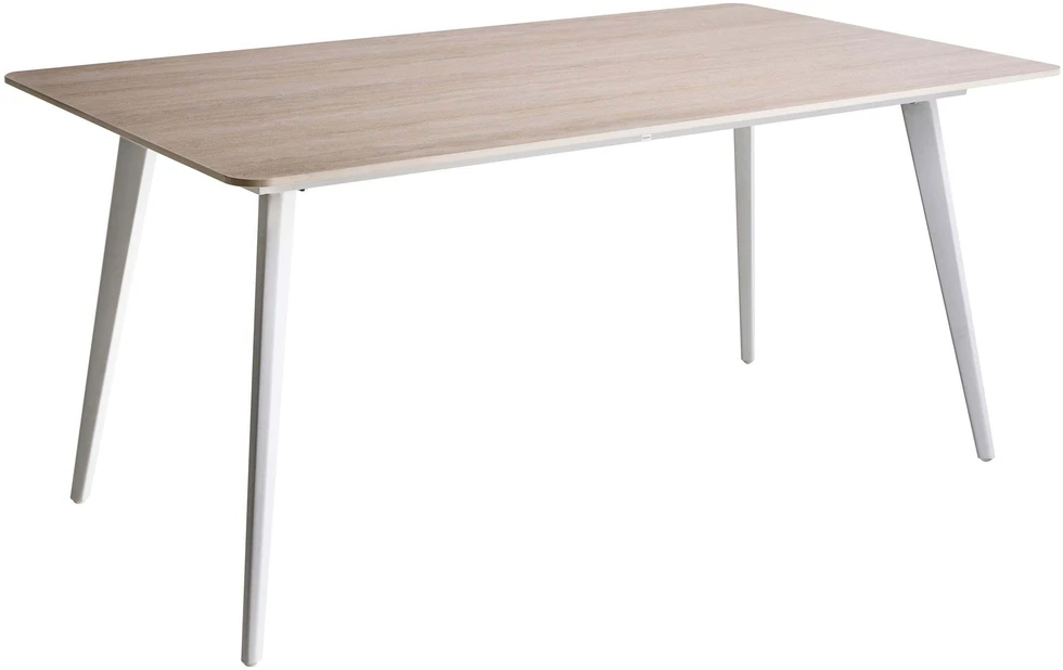 Beliani Sodo stalas RODALLO 160 cm 90 cm akmens travertino efektas