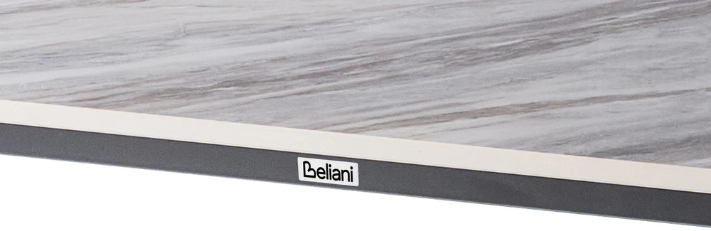Beliani Sodo stalas RODALLO 160 cm 90 cm akmuo pilkas marmuras