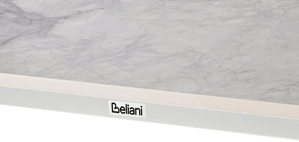 Beliani Sodo stalas RODALLO 160 cm 90 cm akmens baltas marmuras