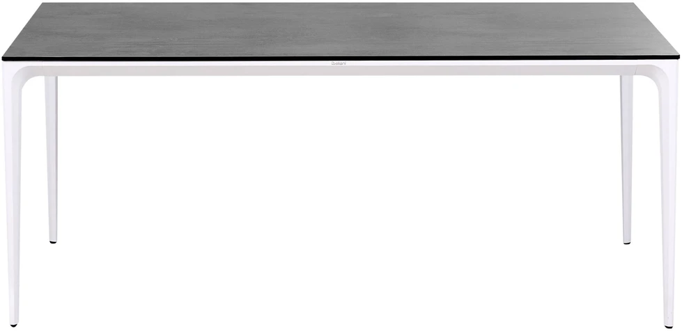 Beliani Sodo stalas SOVARETO 180 cm 90 cm akmens imitacija tamsiai pilkas