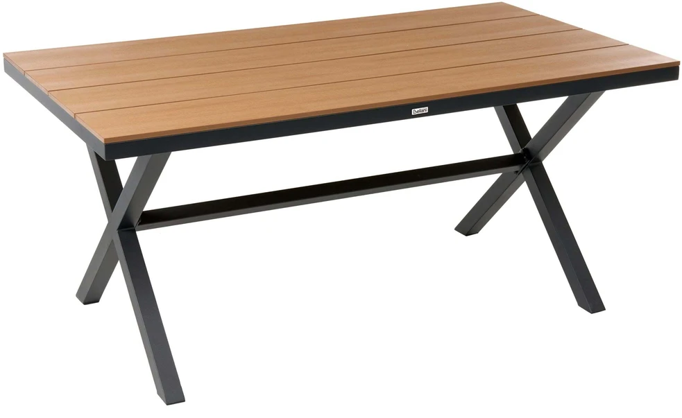 Beliani Sodo stalas TIANO 160 cm 90 cm metalinis juodas