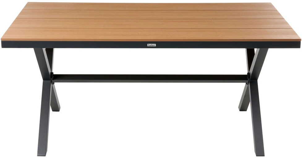 Beliani Sodo stalas TIANO 160 cm 90 cm metalinis juodas