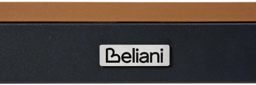 Beliani Sodo stalas TIANO 160 cm 90 cm metalinis juodas