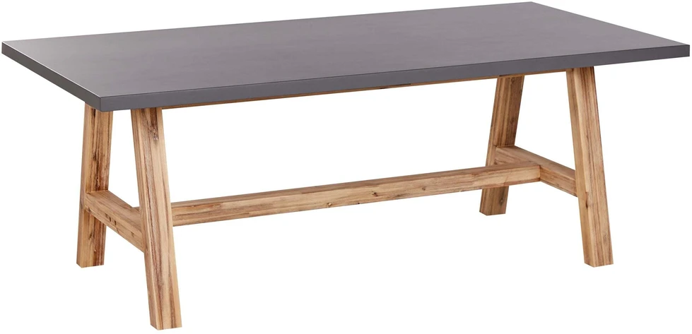 Beliani Sodo stalas TONNARE 200 cm 100 cm betono spalvos pilkas