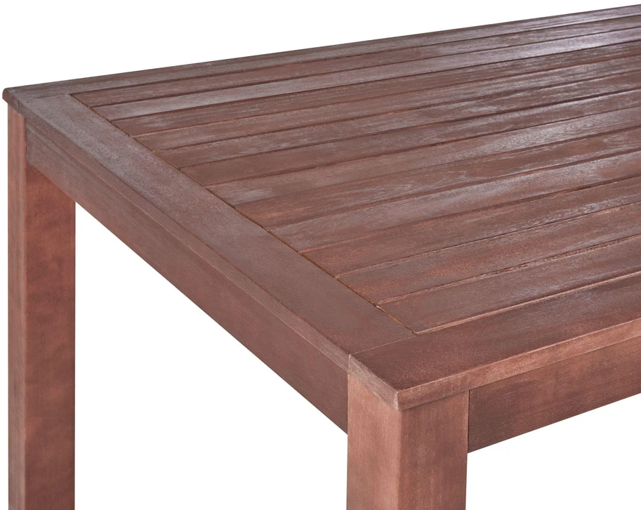 Beliani Sodo stalas TUSCANIA 180 cm 100 cm, eukalipto mediena, tamsiai rudas