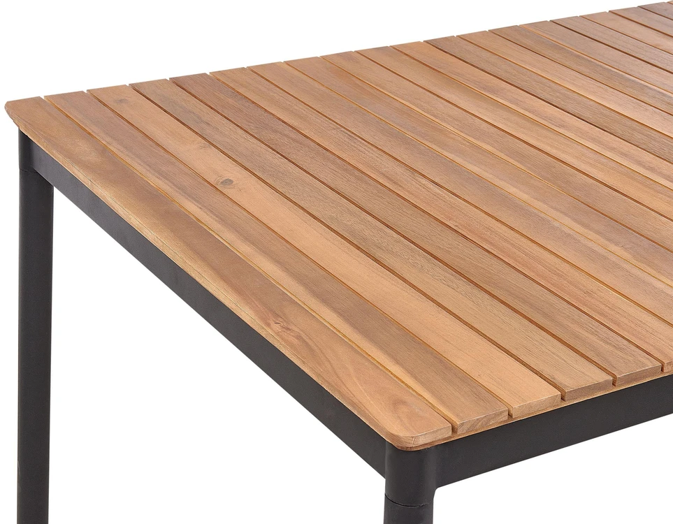 Beliani Sodo stalas VALLESE 180 cm 90 cm akacijos mediena rudas