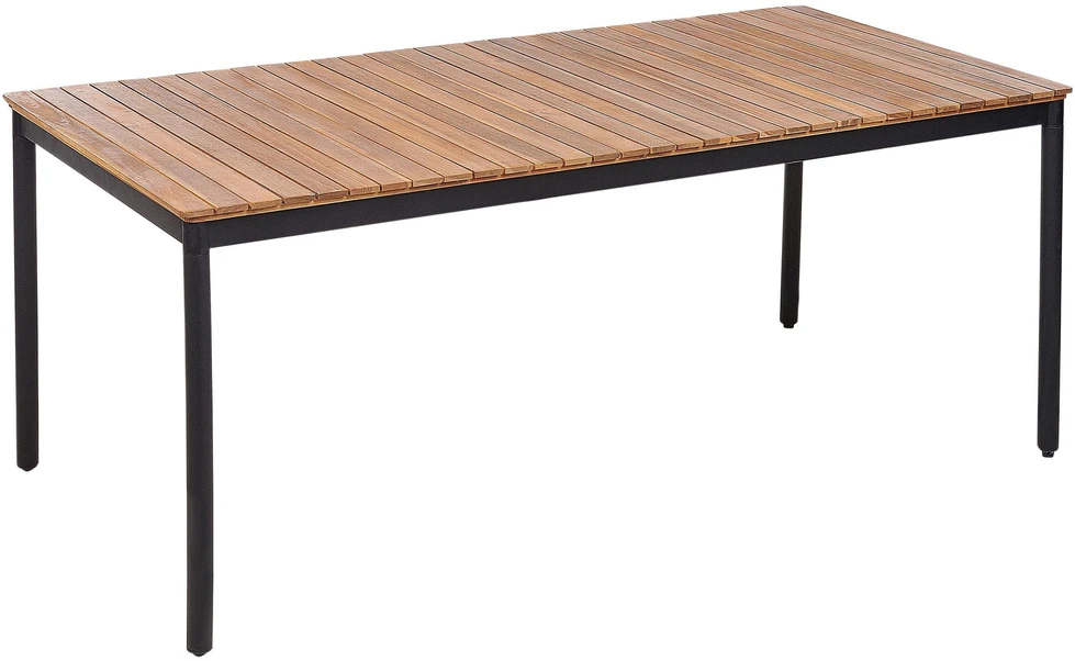 Beliani Sodo stalas VALLESE 180 cm 90 cm akacijos mediena rudas