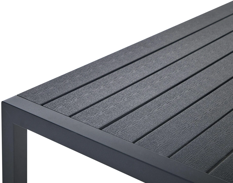 Beliani Sodo stalas VERNIO 180 cm 90 cm metalinis juodas