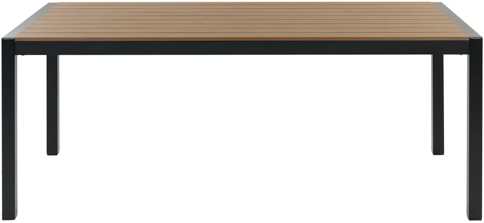 Beliani Sodo stalas VERNIO 180 cm 90 cm metalinis rudas/juodas