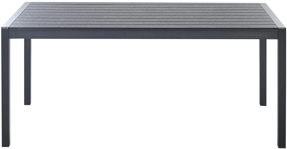 Beliani Sodo stalas VERNIO 180 cm 90 cm metalinis juodas