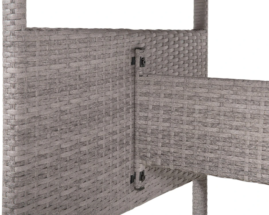Beliani Sodo stalas VITERBO 145 cm 80 cm, stiklas, šviesiai pilkas