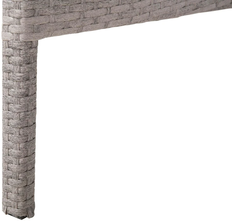 Beliani Sodo stalas VITERBO 145 cm 80 cm, stiklas, šviesiai pilkas