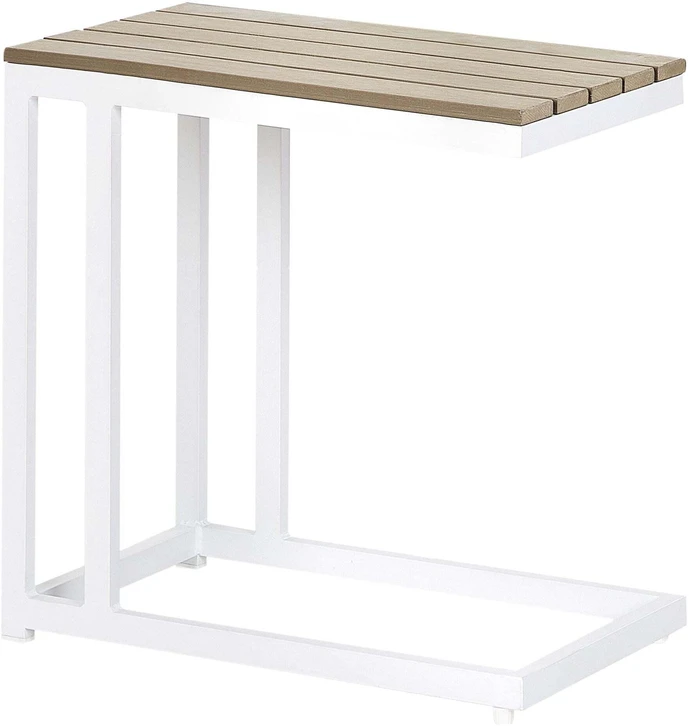 Beliani Sodo staliukas MESSINA 60 cm 35 cm baltas