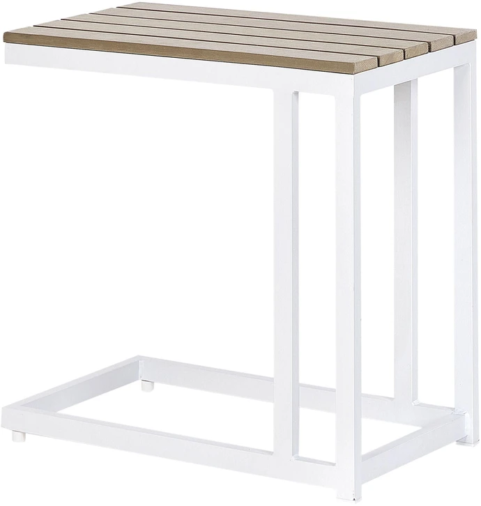 Beliani Sodo staliukas MESSINA 60 cm 35 cm baltas