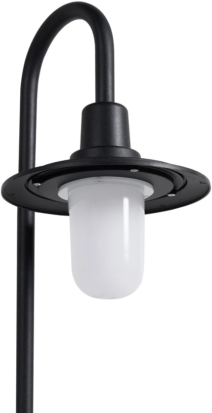 Beliani Sodo stulpas LED ABEDES juodas