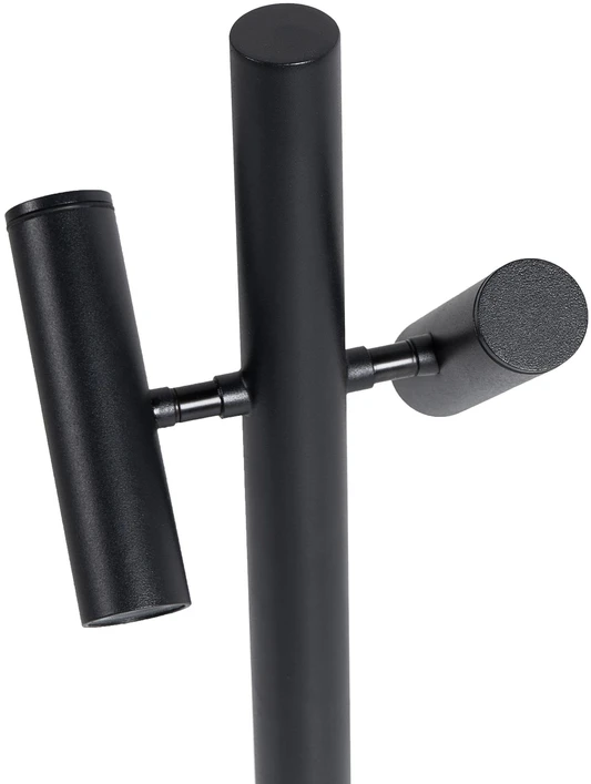 Beliani Sodo stulpas LED FLUVIA juodas