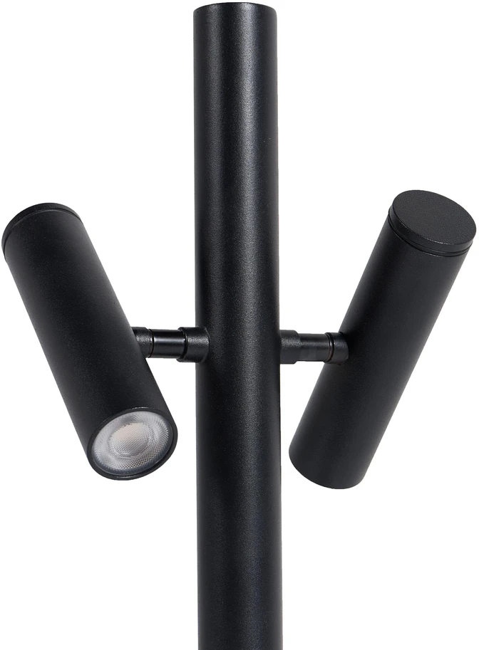 Beliani Sodo stulpas LED FLUVIA juodas