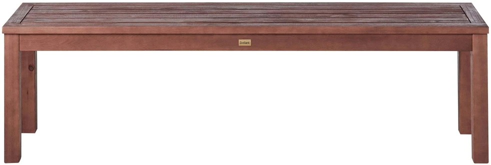 Beliani Sodo suolas su pagalve „TUSCANIA“ 160 cm, eukalipto mediena, pilkas