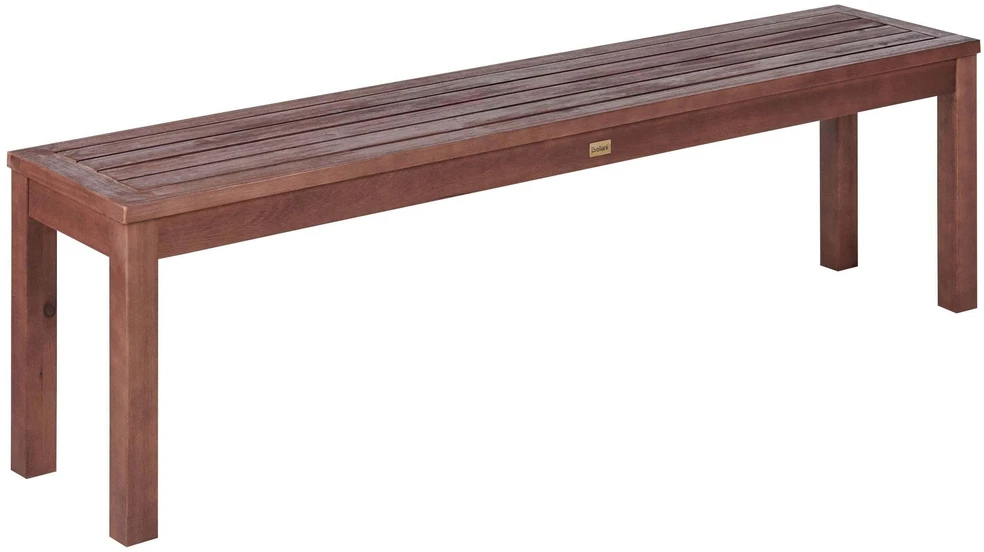 Beliani Sodo suolas su pagalve „TUSCANIA“ 160 cm, eukalipto mediena, pilkas