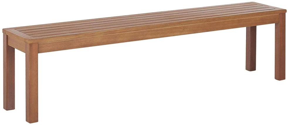 Beliani Sodo suolas su pagalvėle MONSANO, 170 cm, eukalipto mediena, balkšvas