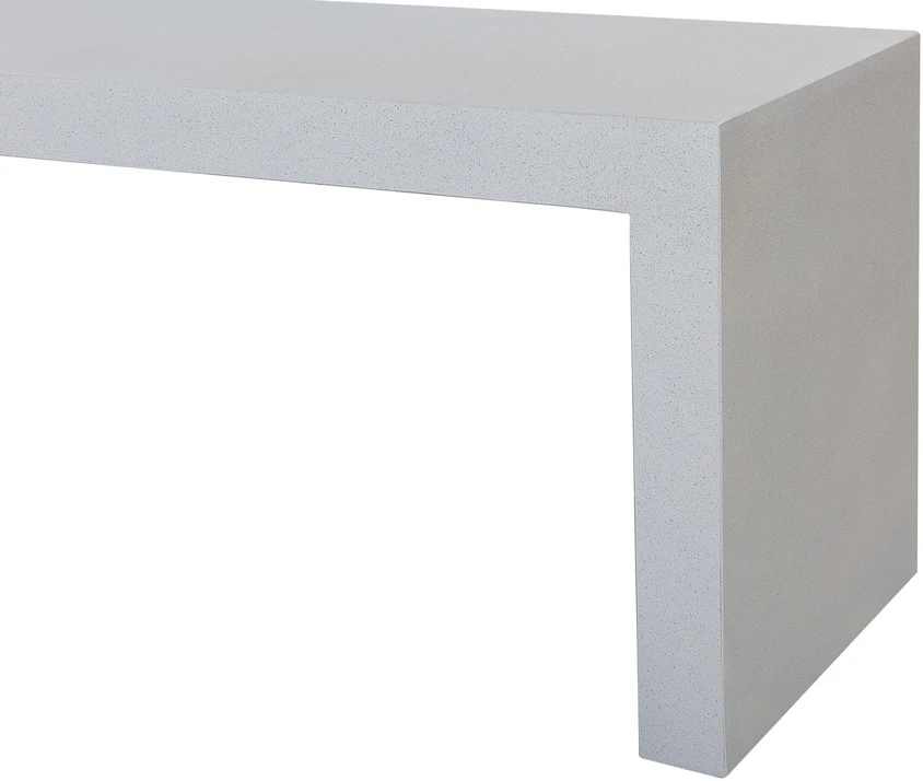 Beliani Sodo suolas TARANTO 150 cm betono imitacijos, baltas