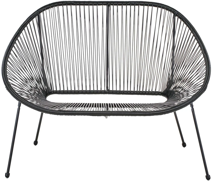 Beliani Sodo suolelis ACAPULCO II 113 cm iš technorattano, juodas