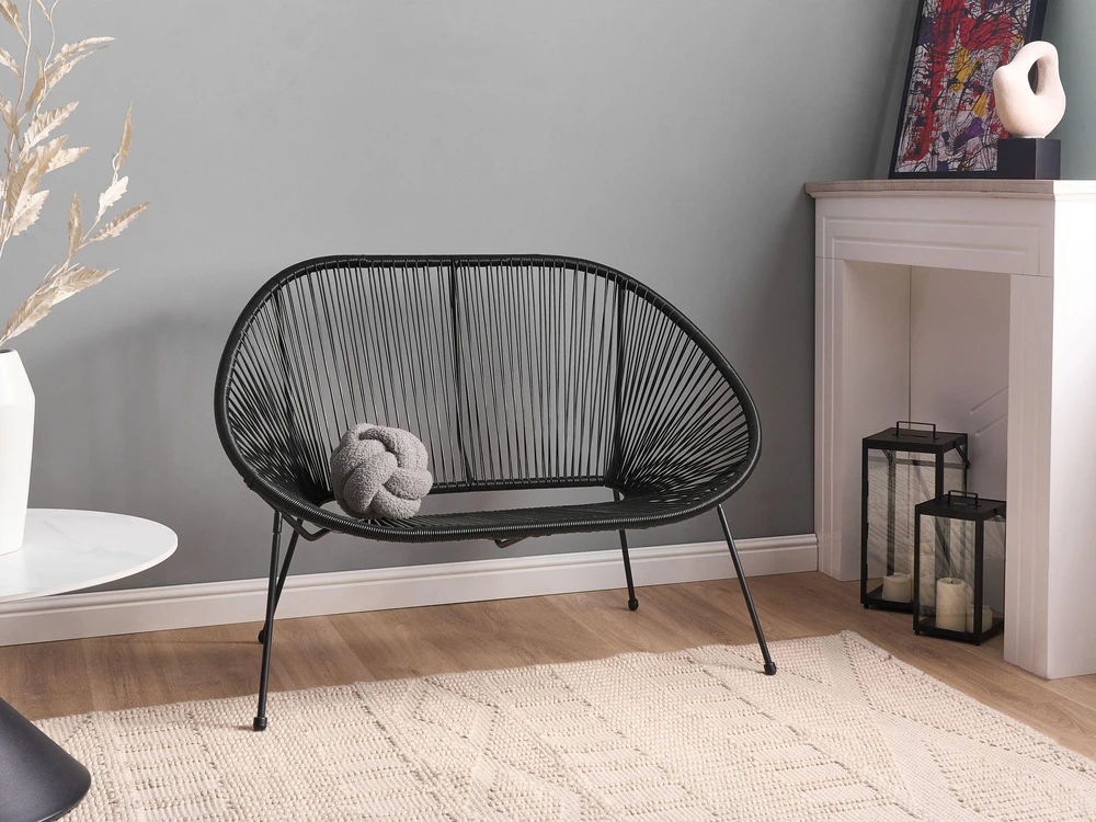 Beliani Sodo suolelis ACAPULCO II 113 cm iš technorattano, juodas