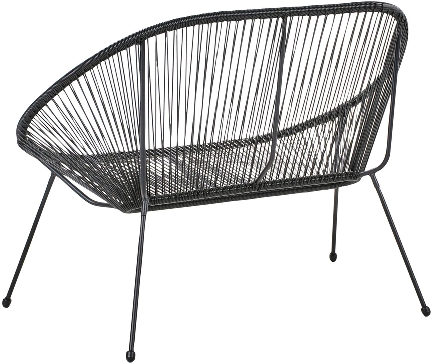 Beliani Sodo suolelis ACAPULCO II 113 cm iš technorattano, juodas