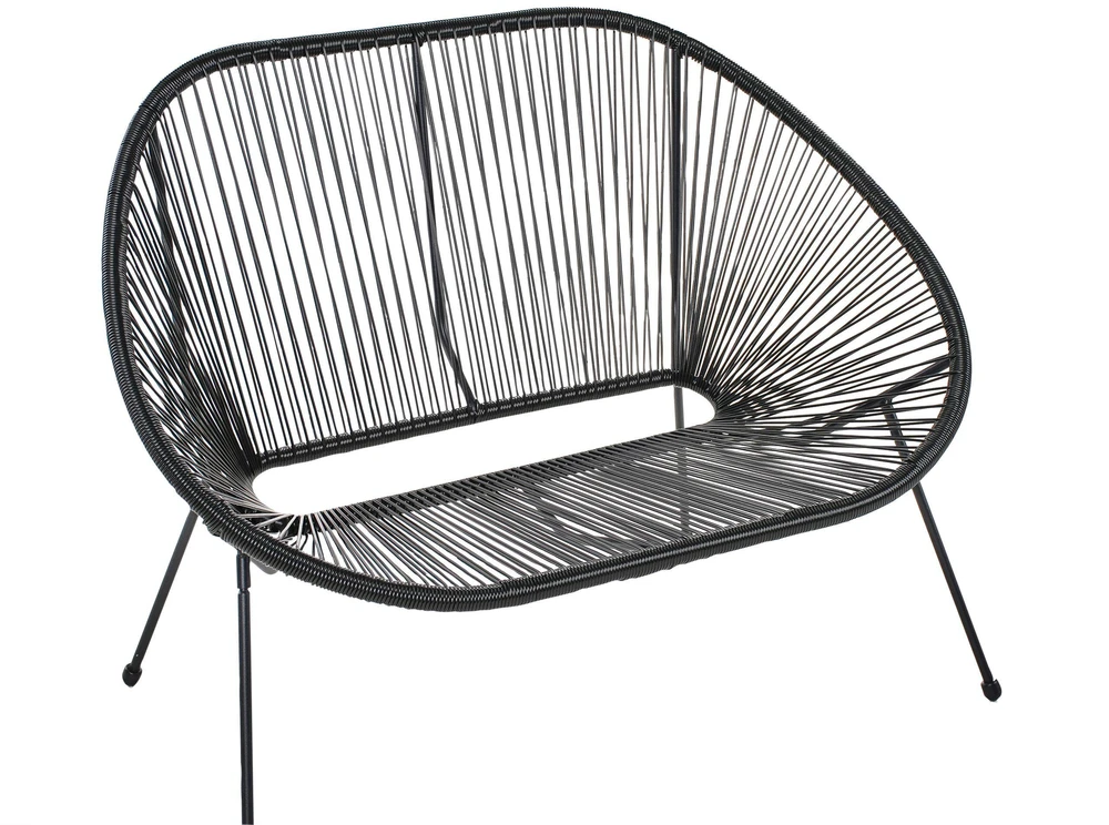 Beliani Sodo suolelis ACAPULCO II 113 cm iš technorattano, juodas