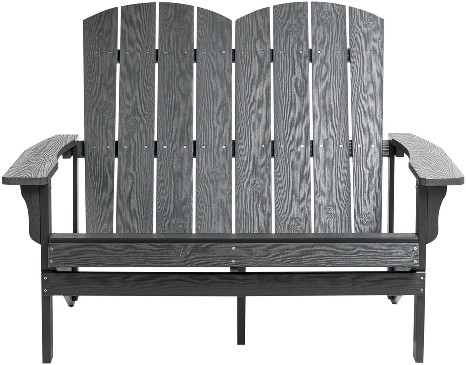 Beliani Sodo suoliukas ADIRONDACK 125 cm tamsiai pilkas