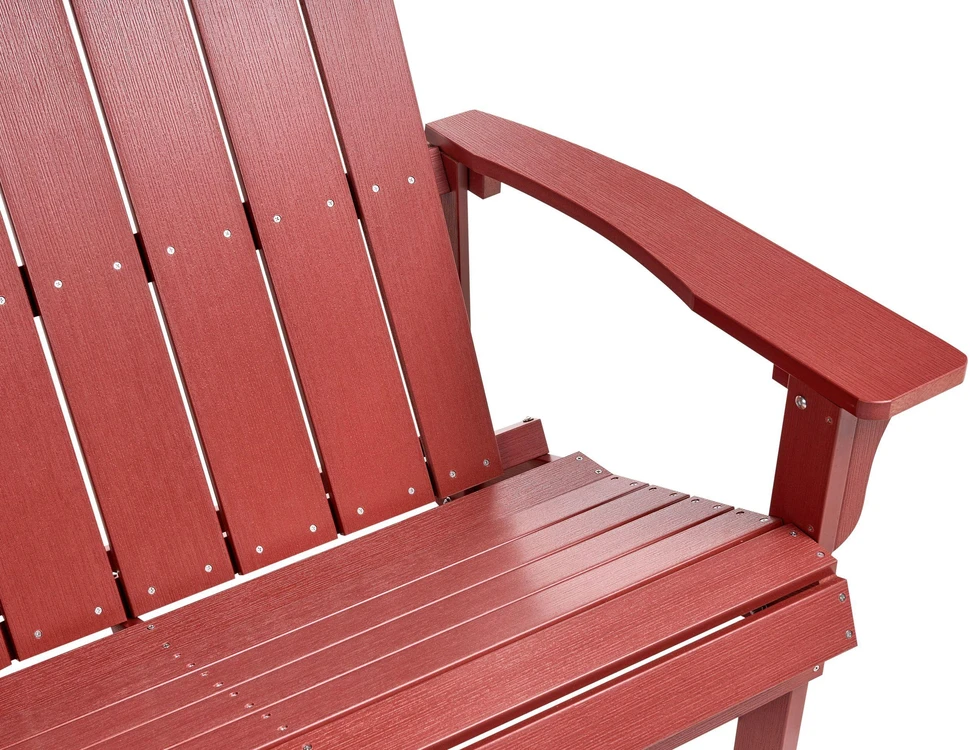Beliani Sodo suoliukas ADIRONDACK 125 cm raudonas